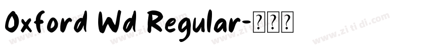 Oxford Wd Regular字体转换